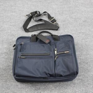 Tumi Gen 4.2 Expandable Laptop Briefcase Shoulder Strap Navy Blue Work Career